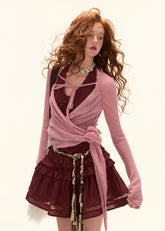 레이스 패치워크 슬립